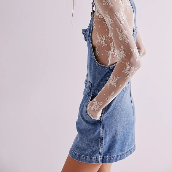 We The Free Edie Denim Skirtall Nimbus - Picture 3 of 10